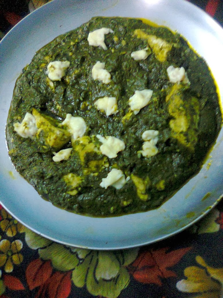 Spinach And Cottage Cheese Palak Paneer