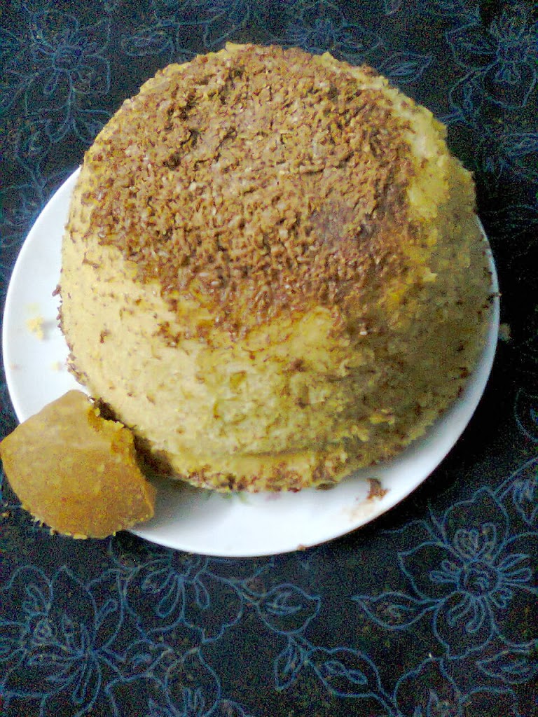 Microwave Jaggery Cake