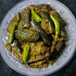 Tasty Side For Roti/Chapati  –  Flattened Rice With Eggplant/ Bengali Chira Beguner Torkari.