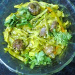 Vegetable Curry With Cauliflower Stems/Phulkopir Danta Curry