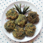 Coriander Leaves Fritters/Cilantro Fritters/Dhonepatar Bora