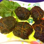 Shrimps In Pumpkin Leaves/Chingri Mach In Kumro pata.