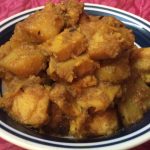 Side Dish For Lunch/Dinner —–Taro Root Fry(Man Kochu Bhaji)